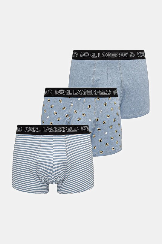 Боксери Karl Lagerfeld 3-pack трикотаж блакитний A1M47042