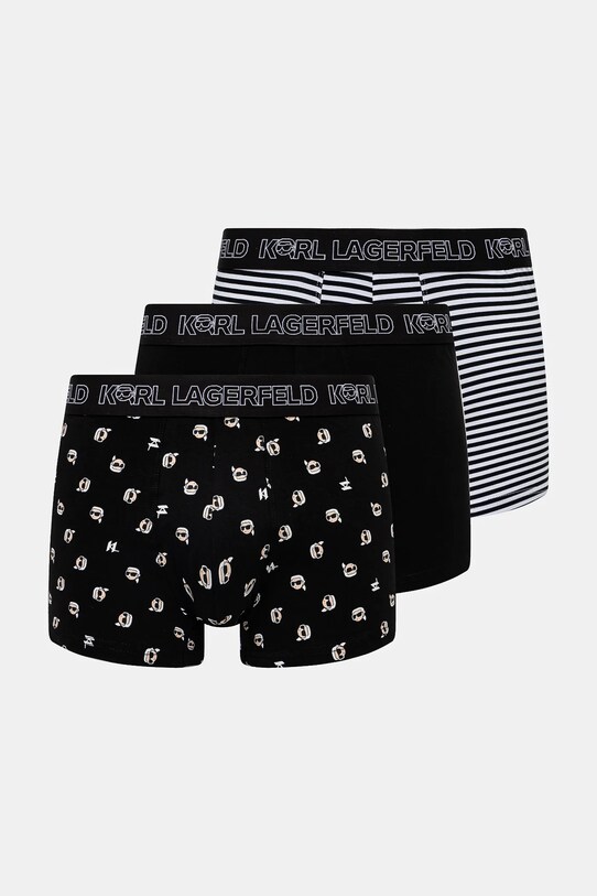 Боксери Karl Lagerfeld 3-pack трикотаж чорний A1M47042