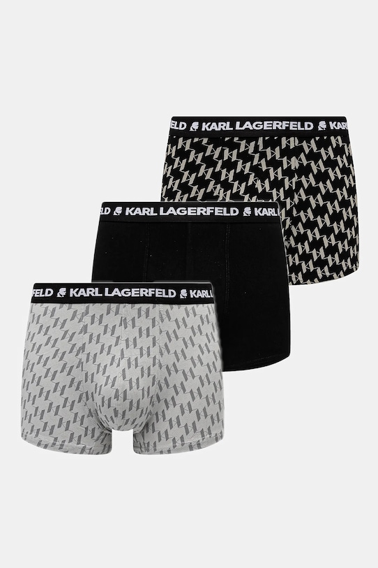 Karl Lagerfeld bokserki 3-pack wzorzyste czarny A1M47086