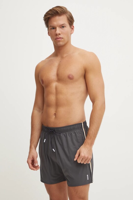 BOSS pantaloni scurți de baie 50528291 gri SS25