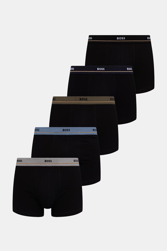 BOSS bokserki męskie bawełniane z elastanem Trunk 5P Essential 5-pack czarny 50531660