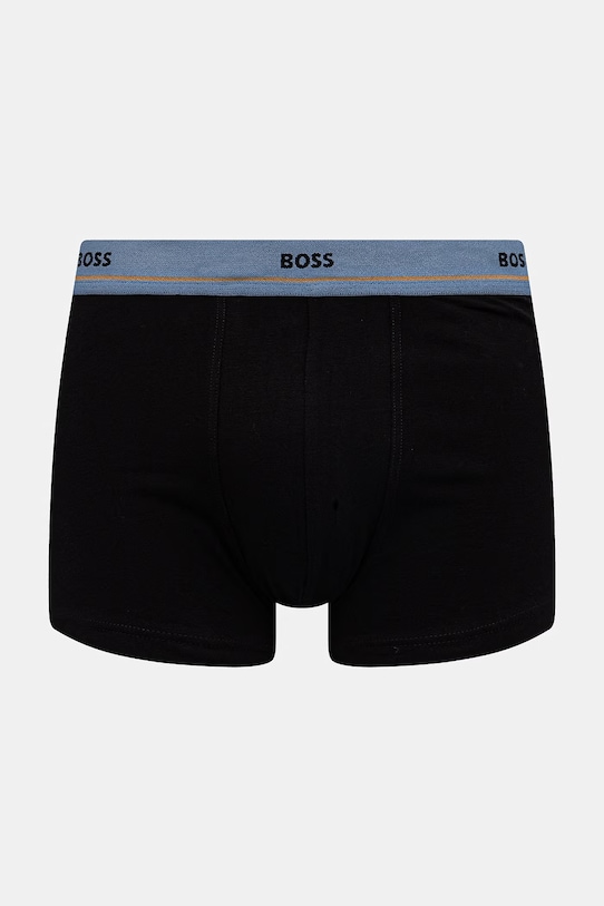 Odzież BOSS bokserki męskie bawełniane z elastanem Trunk 5P Essential 5-pack 50531660 czarny