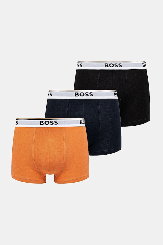Boxerky BOSS 3-pak pletenina čierna 50531684