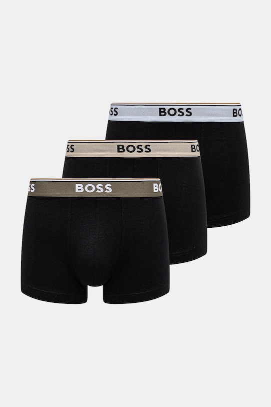 Боксери BOSS 3-pack трикотаж чорний 50531684