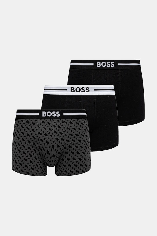 BOSS boxeri 3-pack uni negru 50531694