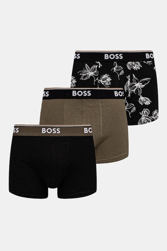 BOSS bokserki 3-pack wzorzyste czarny 50531701