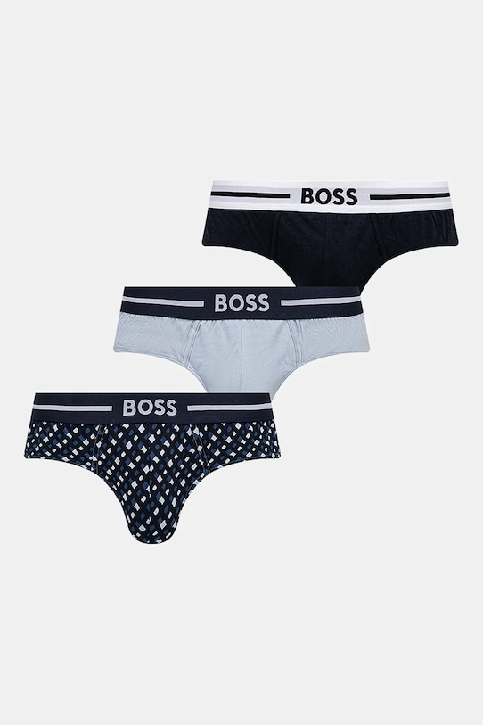 BOSS slipy 3-pack dzianina granatowy 50531706