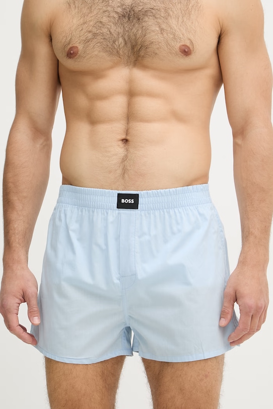 BOSS voľné boxerky pánske bavlnené 2P Boxer S. CW Peach 2-pak 50515464 modrá SS26