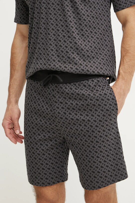 Bavlnené pyžamové šortky BOSS spodný čierna 50535739