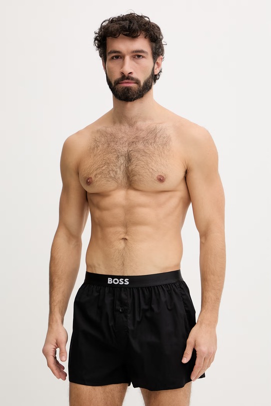 Bavlnené boxerky BOSS 2P Boxer Shorts EW 2-pak jednofarebný zelená 50535781