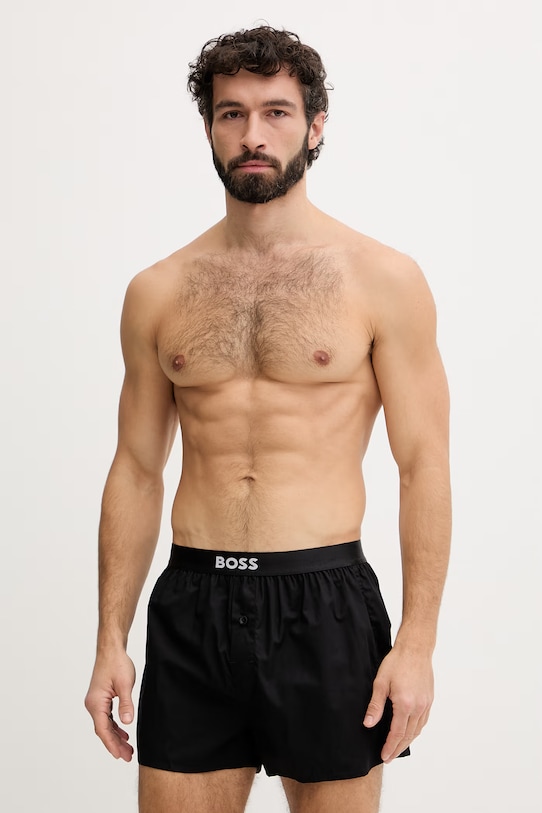 Bavlnené boxerky BOSS 2P Boxer Shorts EW 2-pak jednofarebný zelená 50535781