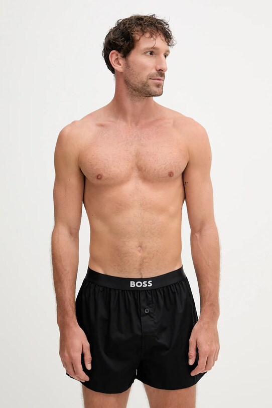 Одяг Бавовняні боксери BOSS 2-pack 50535781 чорний