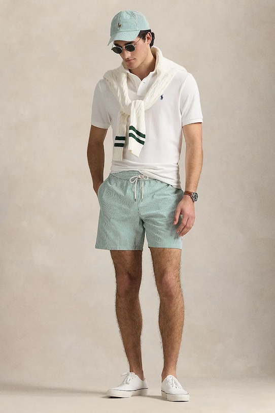 Kratke hlače za kupanje Polo Ralph Lauren Planet friendly zelena 710957784