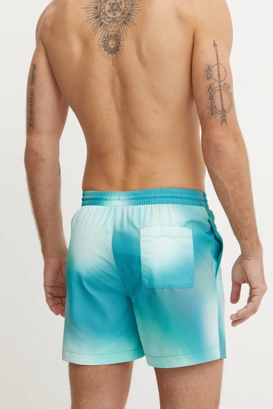 Odzież Calvin Klein szorty kąpielowe KM0KM01160 turkusowy