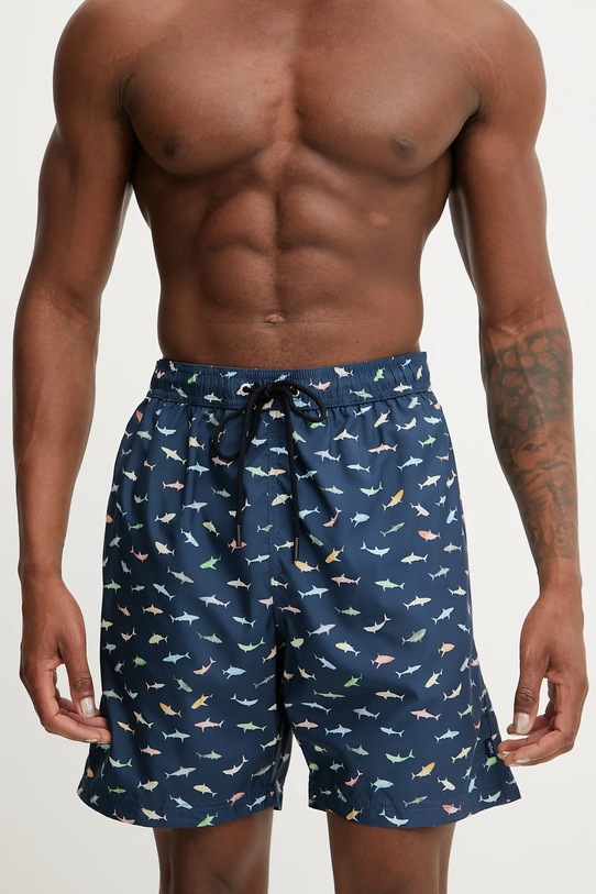 Plavkové šortky Paul&Shark Planet friendly tmavomodrá 25415033