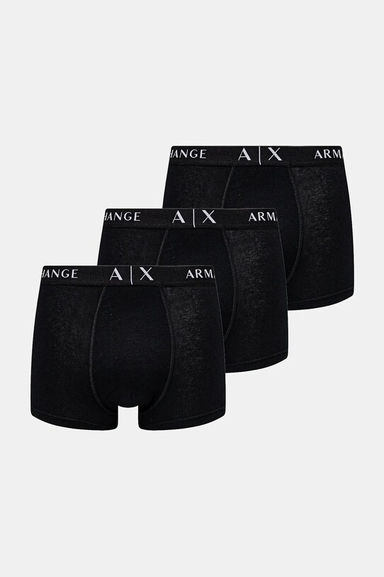 Armani Exchange bokserki 3-pack dzianina czarny XM000871.AF13682.NOS