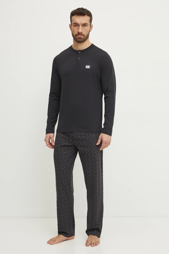 Guess piżama wzorzyste czarny U5RX10.KCAM1