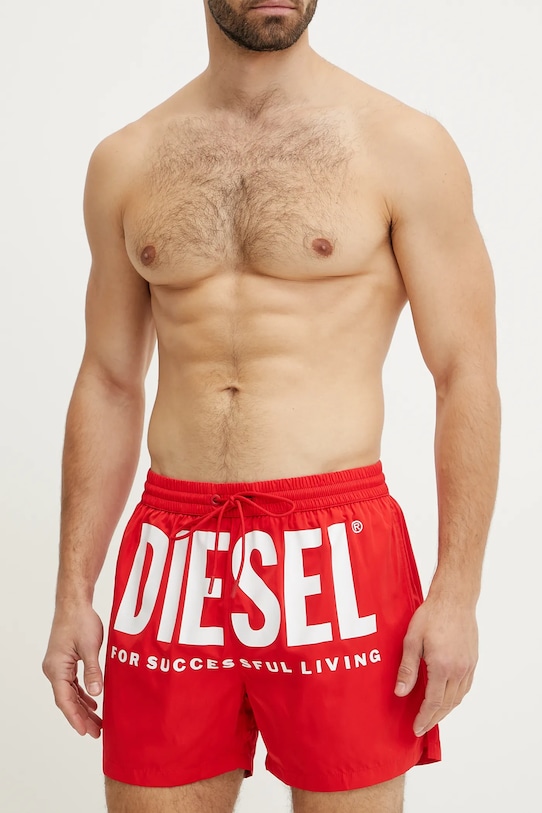 Diesel pantaloni scurti de baie KEN-37-D-CORE BOXER-SHORTS A16299.0NJAS rosu SS25