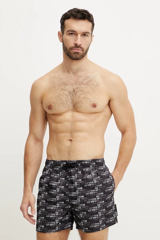 Купальные шорты EA7 Emporio Armani чёрный AF13059.7M000510