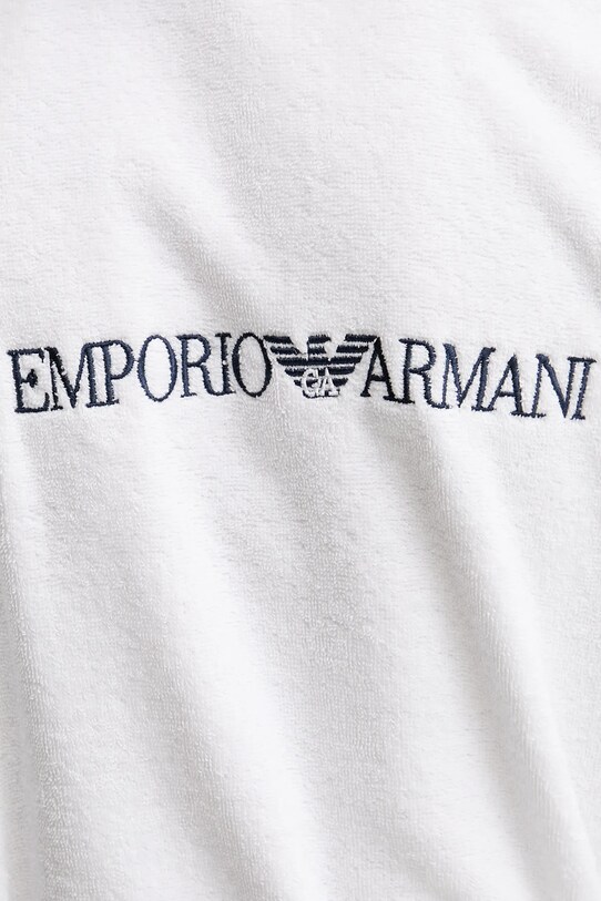 Бавовняний халат EA7 Emporio Armani білий AF14014.7M000441