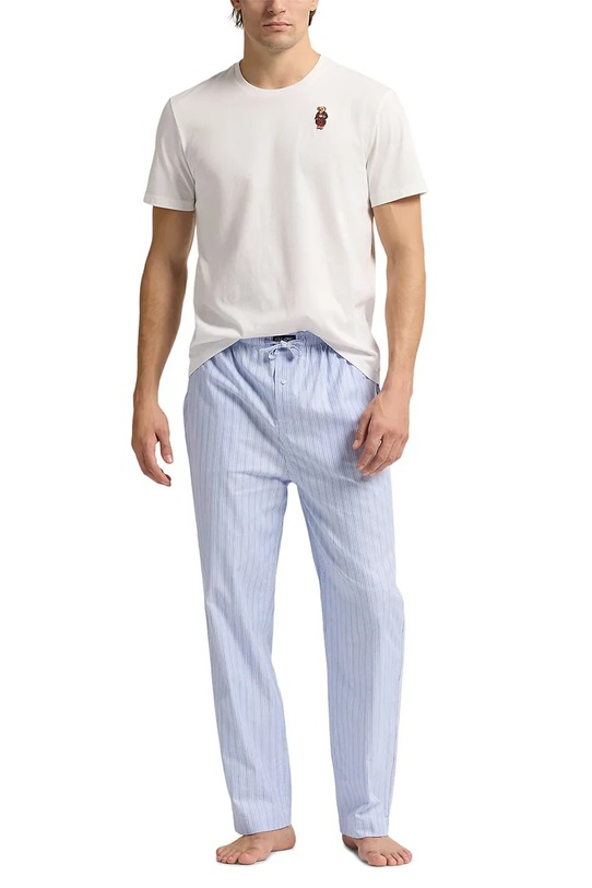 Бавовняна піжама Polo Ralph Lauren бавовна блакитний 714931645