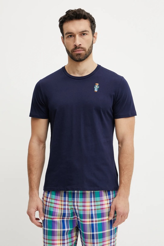 Одежда Хлопковая пижама Polo Ralph Lauren 714931645 тёмно-синий