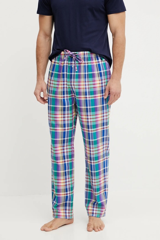 Хлопковая пижама Polo Ralph Lauren тёмно-синий 714931645