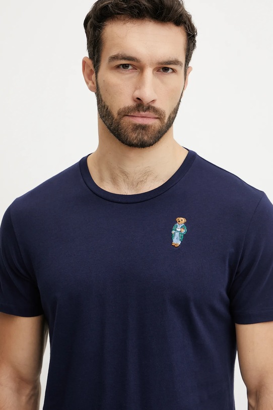 Хлопковая пижама Polo Ralph Lauren 714931645 тёмно-синий