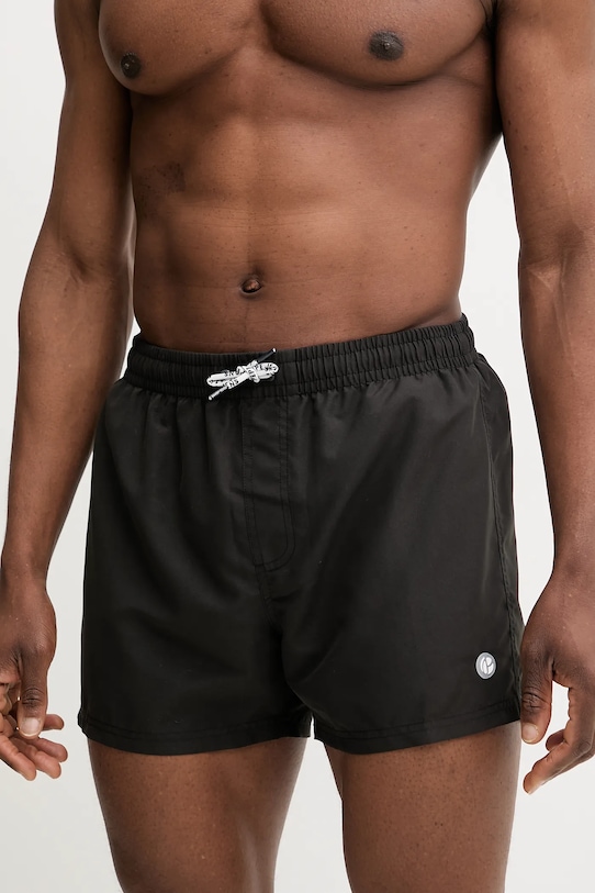 Pepe Jeans szorty kąpielowe RUBBER SWIMSHORT PMB10417 czarny SS25