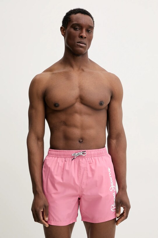 Pepe Jeans pantaloni scurți de baie LOGO SWIMSHORT PMB10419 roz SS25