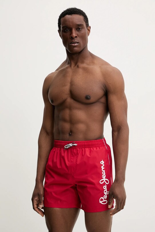 Pepe Jeans pantaloni scurți de baie LOGO SWIMSHORT PMB10419 rosu SS25