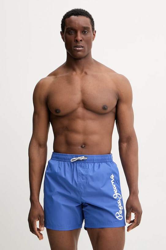 Pepe Jeans pantaloni scurți de baie LOGO SWIMSHORT Planet friendly albastru PMB10419