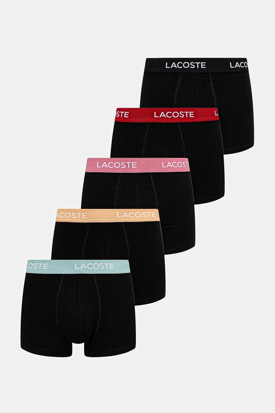 Lacoste boxer pacco da 5 boxer aderenti nero 5H1292