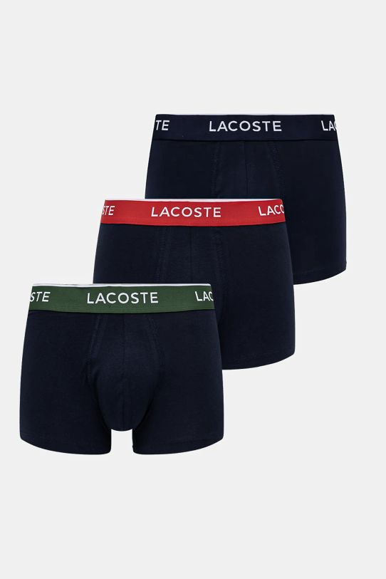 Боксери Lacoste 3-pack трикотаж темно-синій 5H1297