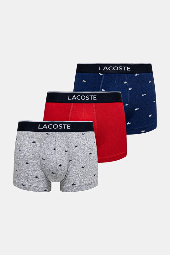 Боксеры Lacoste 3 шт узор тёмно-синий 5H1299