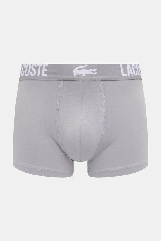 Odzież Lacoste bokserki męskie bawełniane z elastanem 3-pack 5H2393 szary