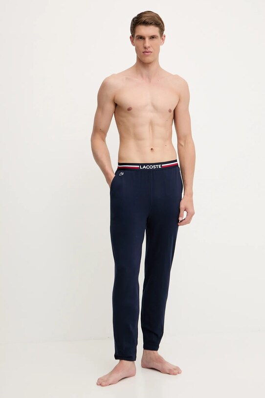Lacoste pantaloni de pijama 3H3461 bleumarin SS25