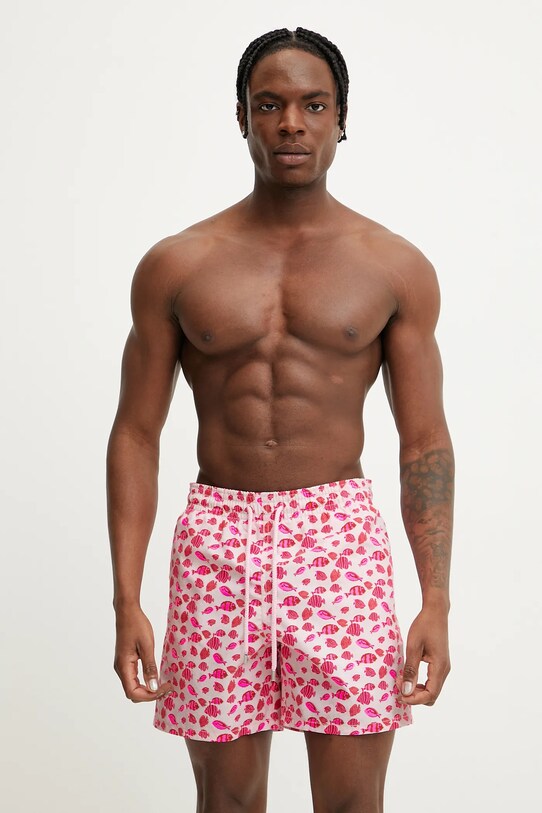 Vilebrequin szorty kąpielowe MOOREA MOOCB119 różowy SS25