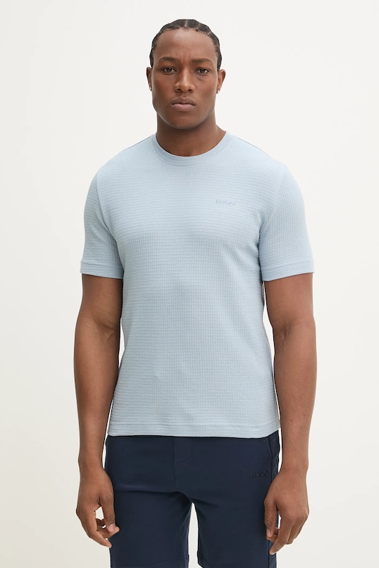 HUGO tricou model fin albastru 50532011