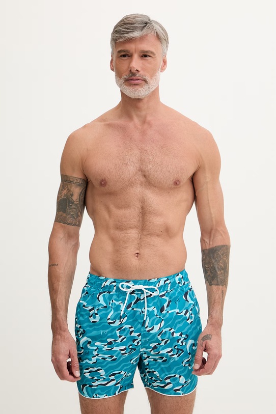 HUGO szorty kąpielowe męskie RIK niebieski 50533795