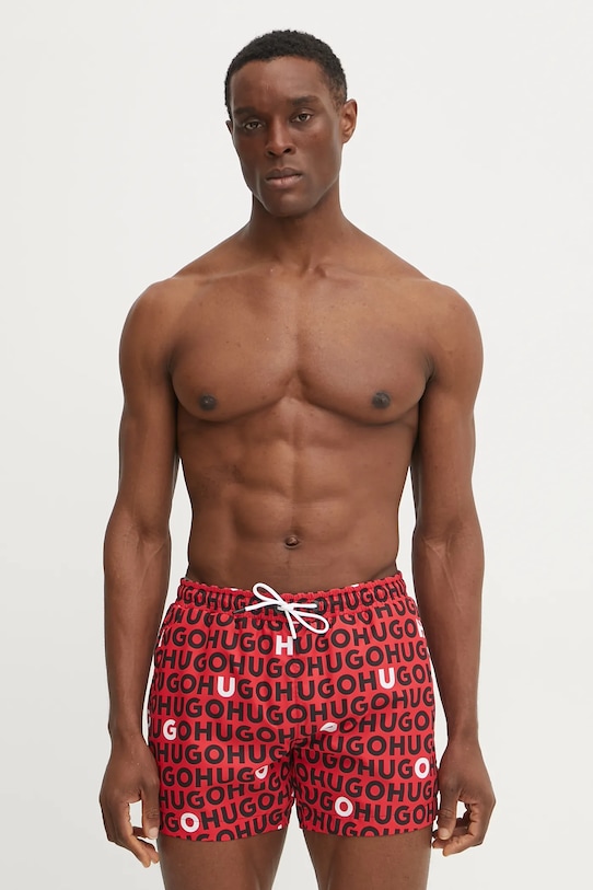 HUGO pantaloni scurti de baie Planet friendly rosu 50535412