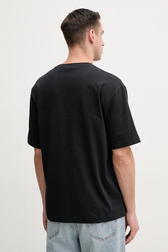HUGO tricou lounge din bumbac 50539052 negru SS25