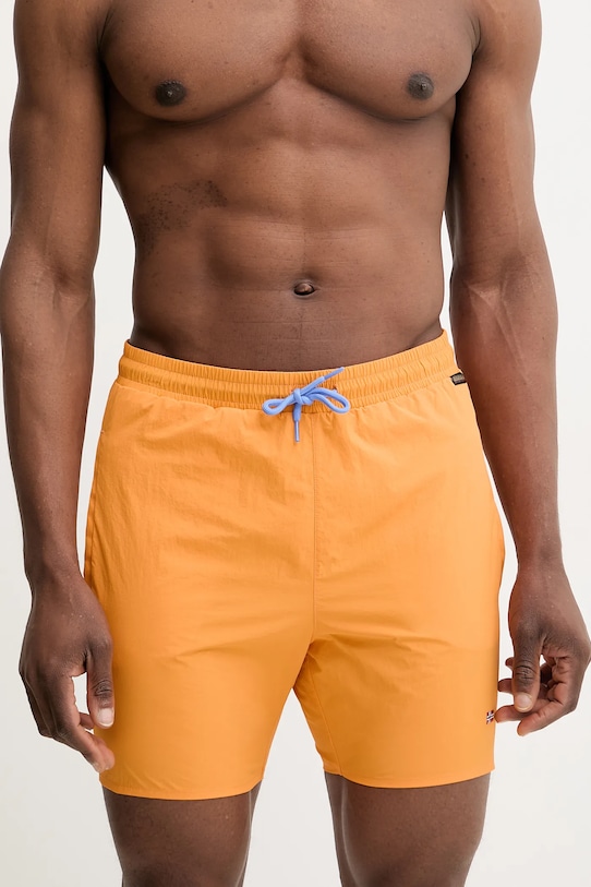 Napapijri szorty kąpielowe V-Haldane Planet friendly pomarańczowy NP0A4HRZA701