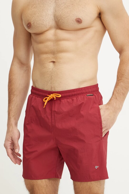 Napapijri szorty kąpielowe V-Haldane bordowy NP0A4HRZR1E1