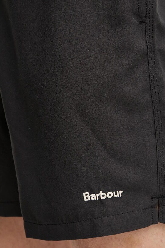 Barbour szorty kąpielowe Staple Logo 7" Swim Short czarny MSW0093