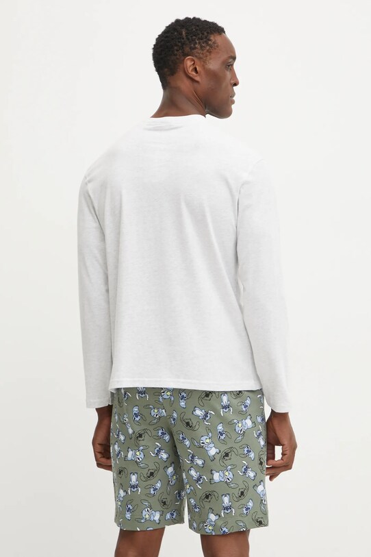 Îmbrăcăminte United Colors of Benetton camasa cu maneca lunga din bumbac LILO&STITCH 3VR54M01X gri