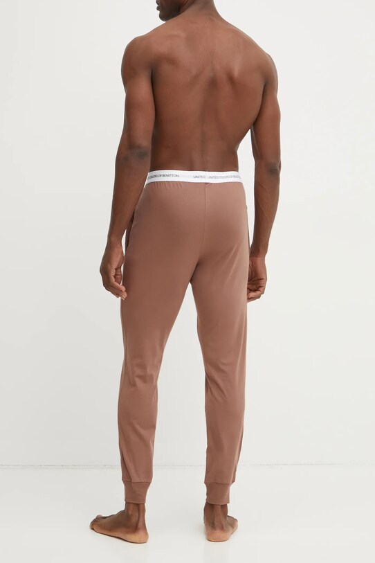 United Colors of Benetton pamut pizsamanadrág 30964F00V barna SS25