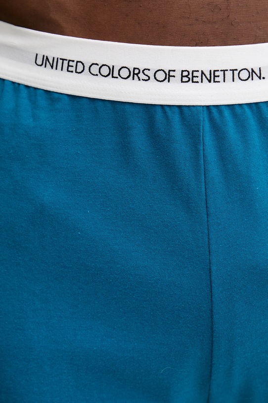 United Colors of Benetton pantaloni pijama bumbac albastru 30964F00V