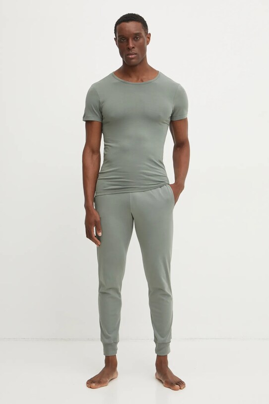 Bavlněné pyžamové kalhoty United Colors of Benetton 30964F00V zelená SS25
