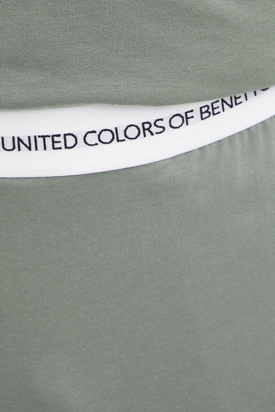 United Colors of Benetton pantaloni pijama bumbac verde 30964F00V